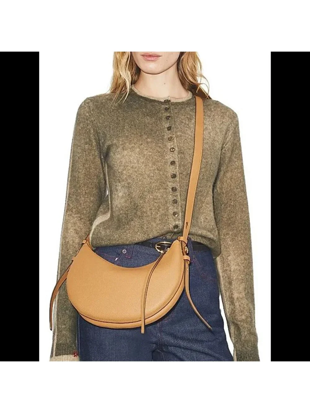 Tory Burch Romy Half Moon Shoulder Bag Tiramisu